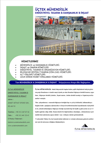 ÜÇTEK MÜHENDİSLİK ENDÜSTRİYEL TASARIM & DANIŞMANLIK & İNŞAAT, Basında Yayınlanan İlanlarımız, Yerel Basın